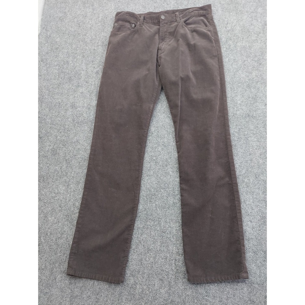 Gap 1969 Jeans Mens 32x32 Brown‎ Corduroy Straight Stretch Pants Casual Preppy